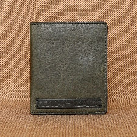 Handcrafted Jungle Charcoal Wallet Leather Versatile Compact